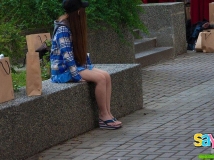 逢甲偷拍超短裙長髮正妹 卻被發現了!! [3P]