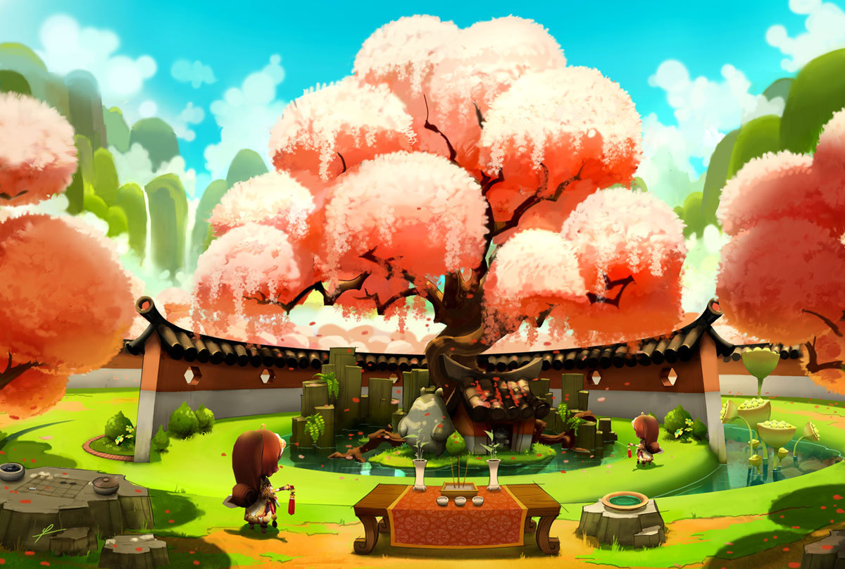 場景_桃花源原畫設定