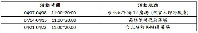 活動時間表